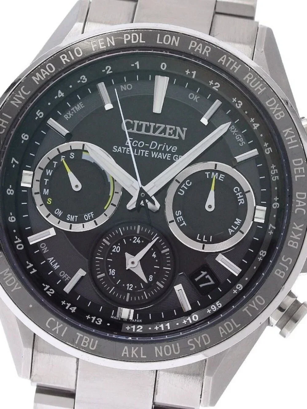 CITIZEN Atessa F950-T026648/CC4015-51E Eco Drive Solar Powered Radio Mens_956718
